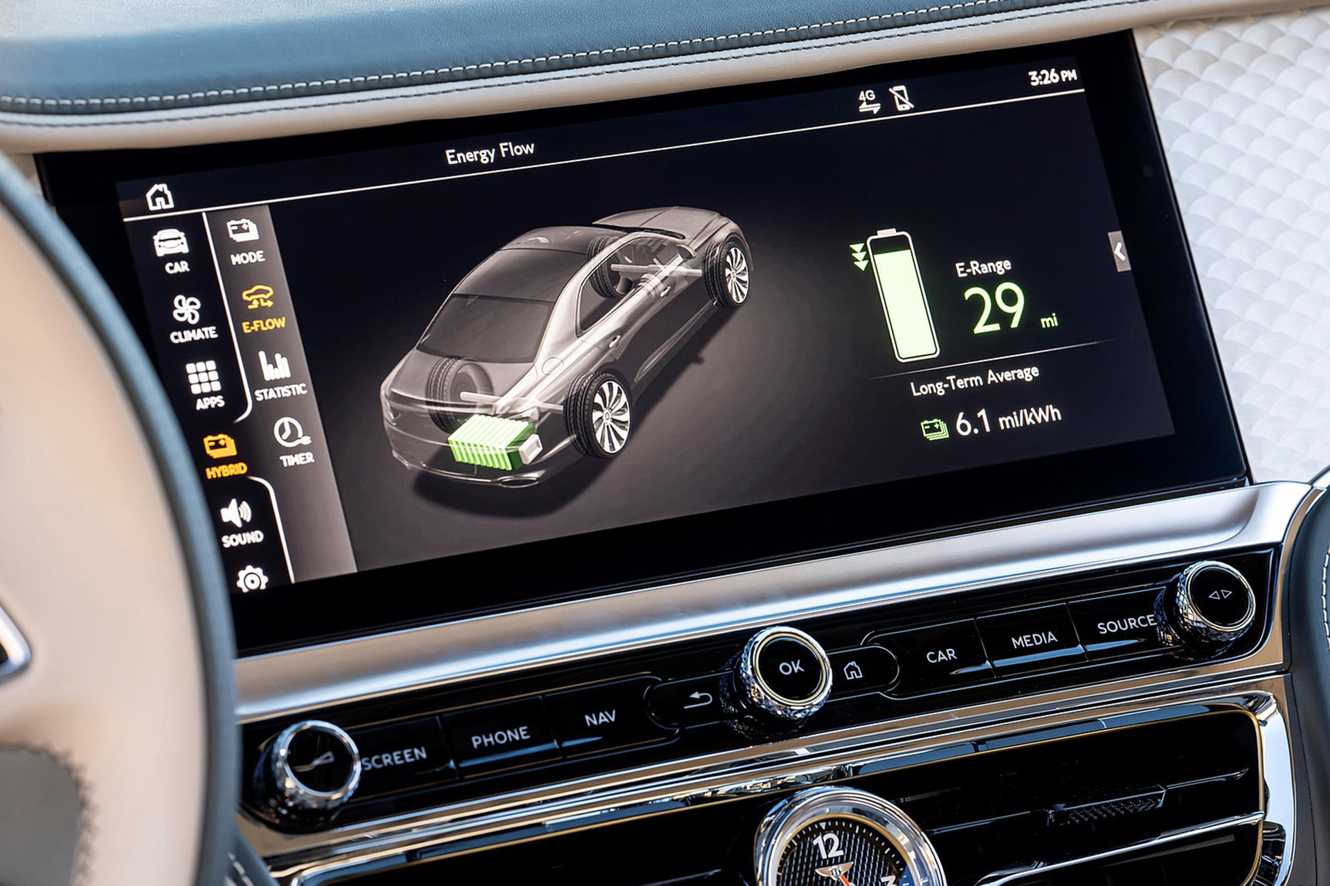 Download 2022 Bentley Flying Spur Hybrid - Central Console HD Wallpaper 1921x1281 #125