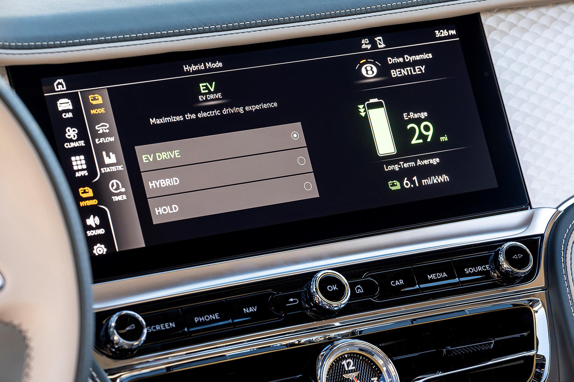 Download 2022 Bentley Flying Spur Hybrid - Central Console HD Wallpaper 1921x1281 #126
