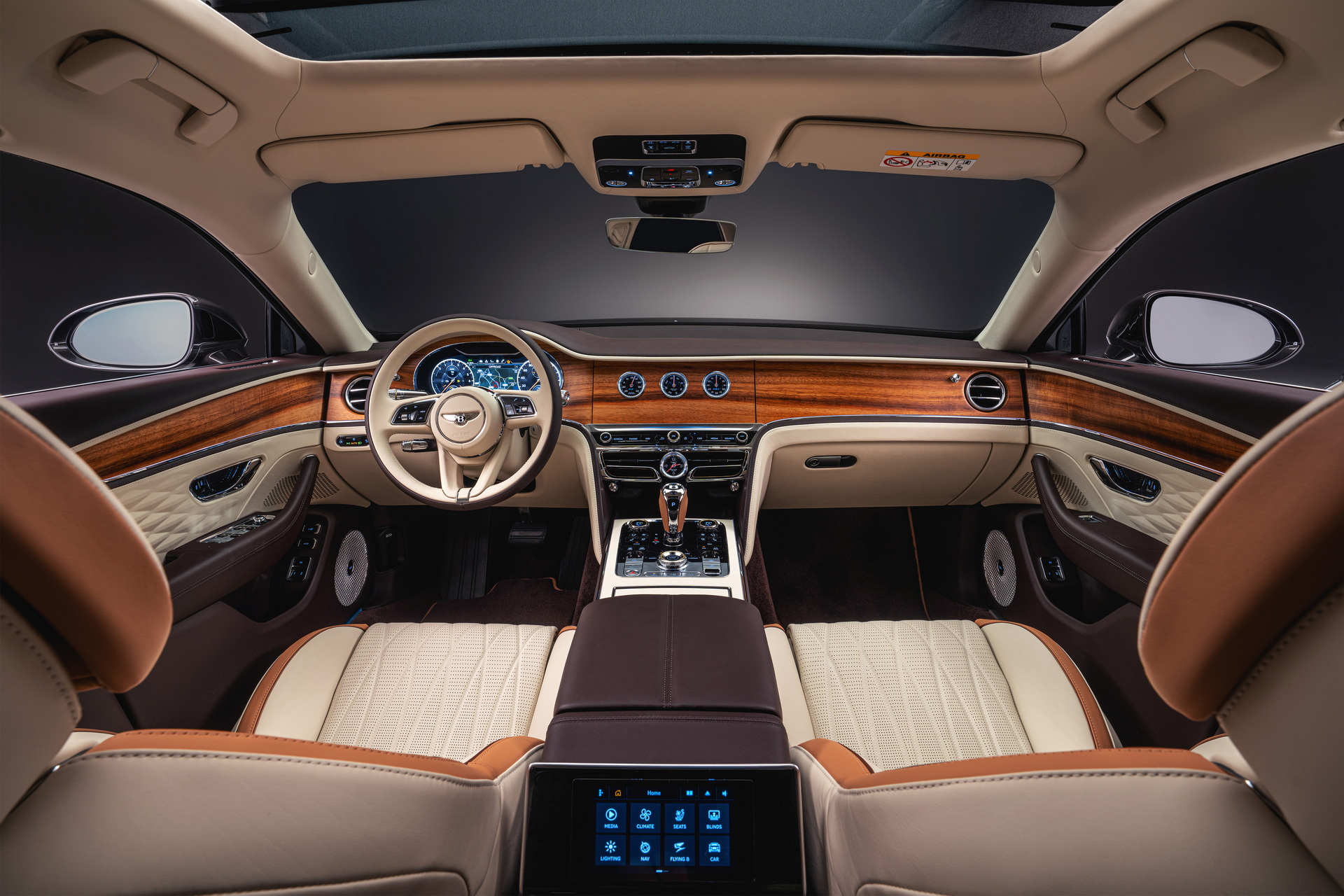 Download 2022 Bentley Flying Spur Hybrid Odyssean Edition - Interior, Cockpit HD Wallpaper 1920x1280 #7