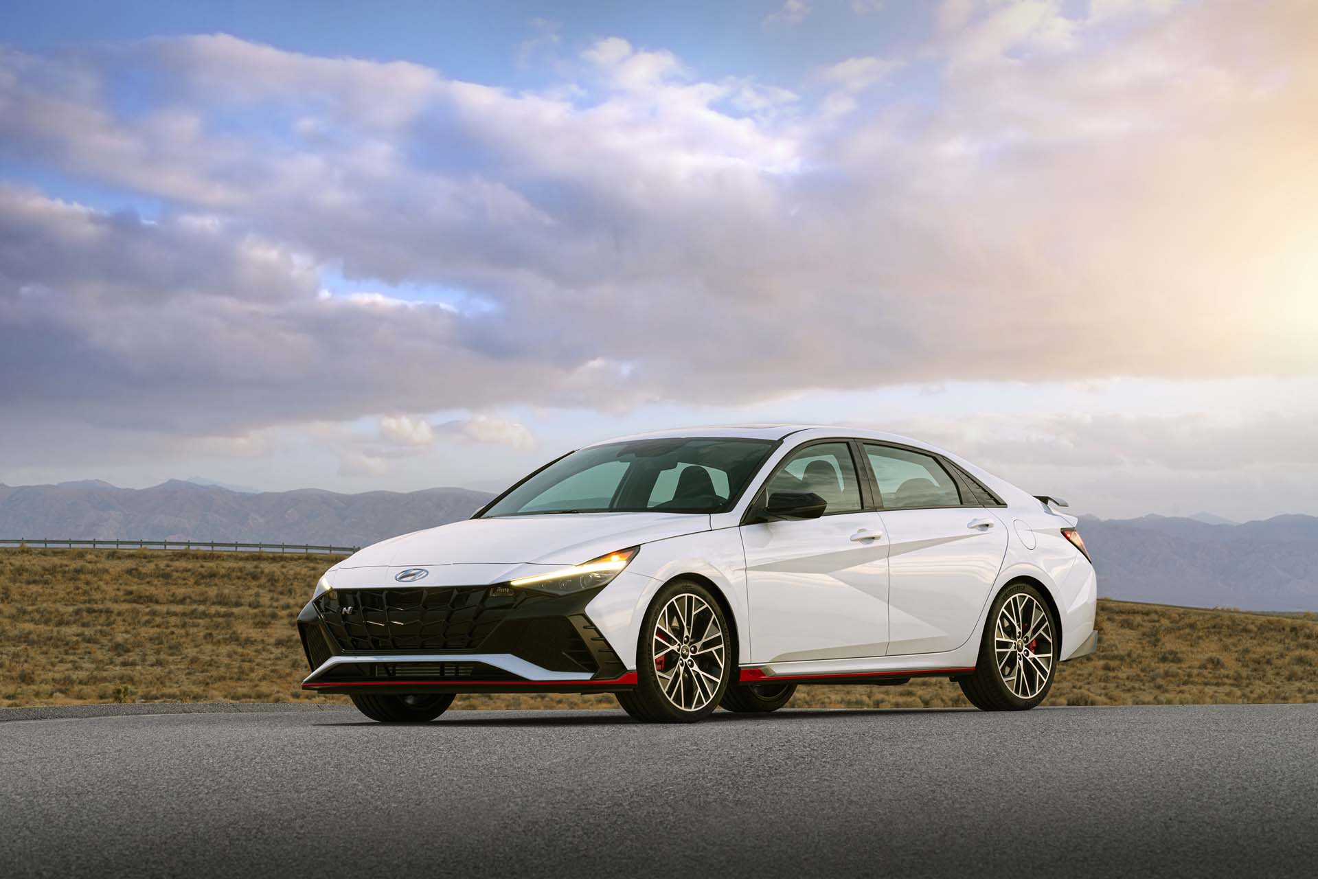 Download 2022 Hyundai Elantra N - Front Three-Quarter HD Wallpaper 1919x1280 #36