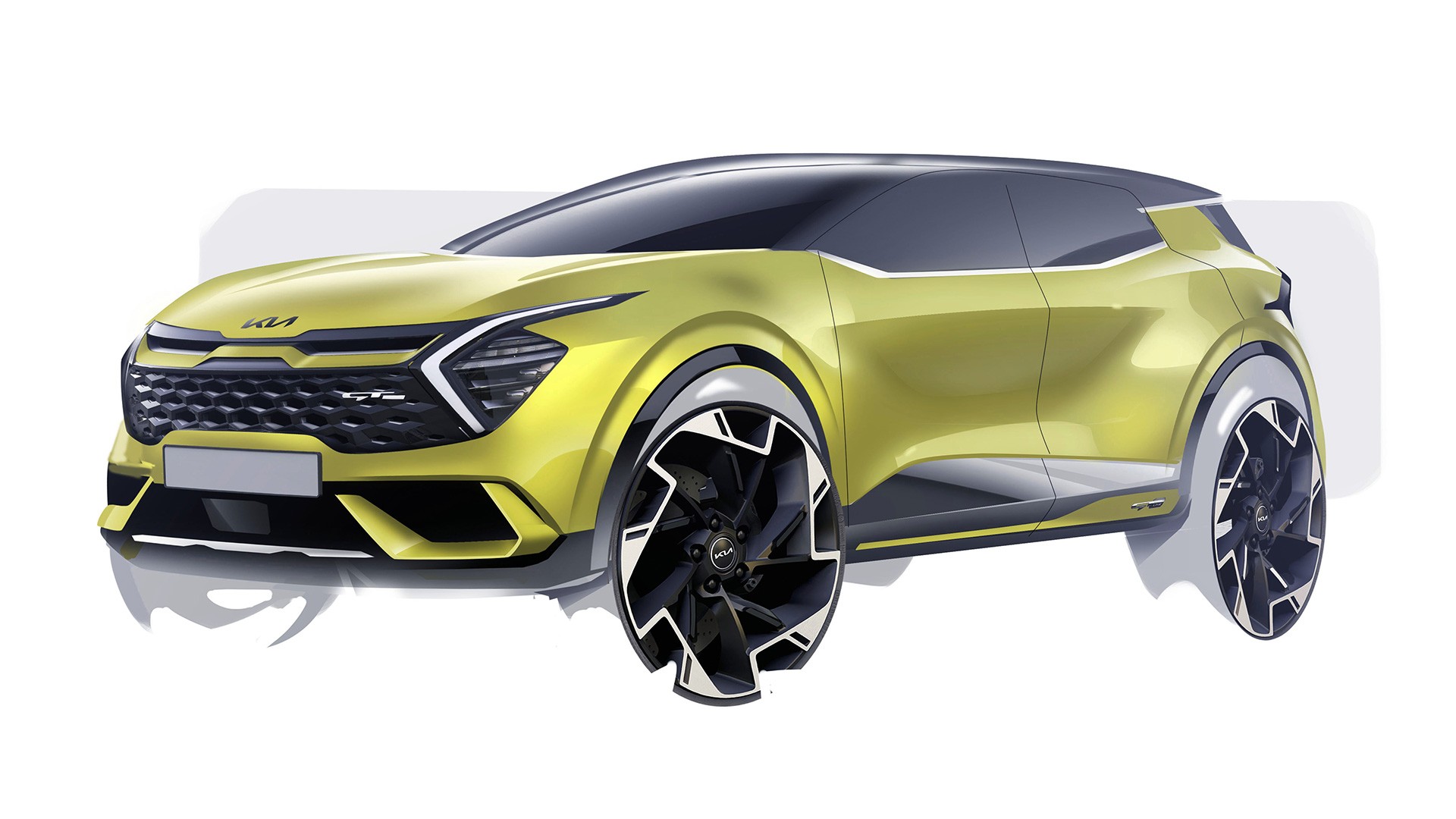 Download 2022 Kia Sportage GT-Line - Design Sketch HD Wallpaper 1920x1080 #49