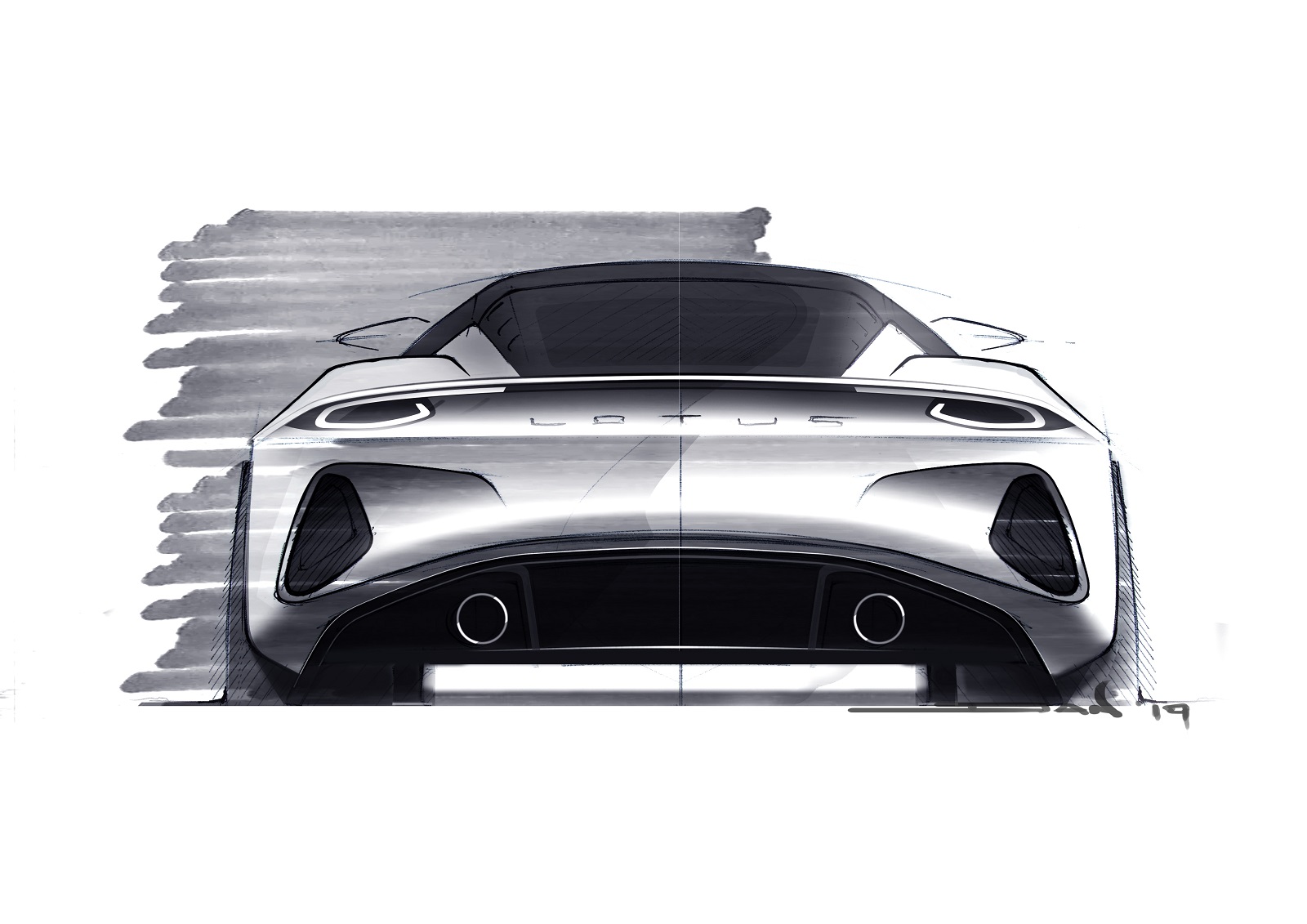 Download 2023 Lotus Emira - Design Sketch HD Wallpaper 1600x1131 #108
