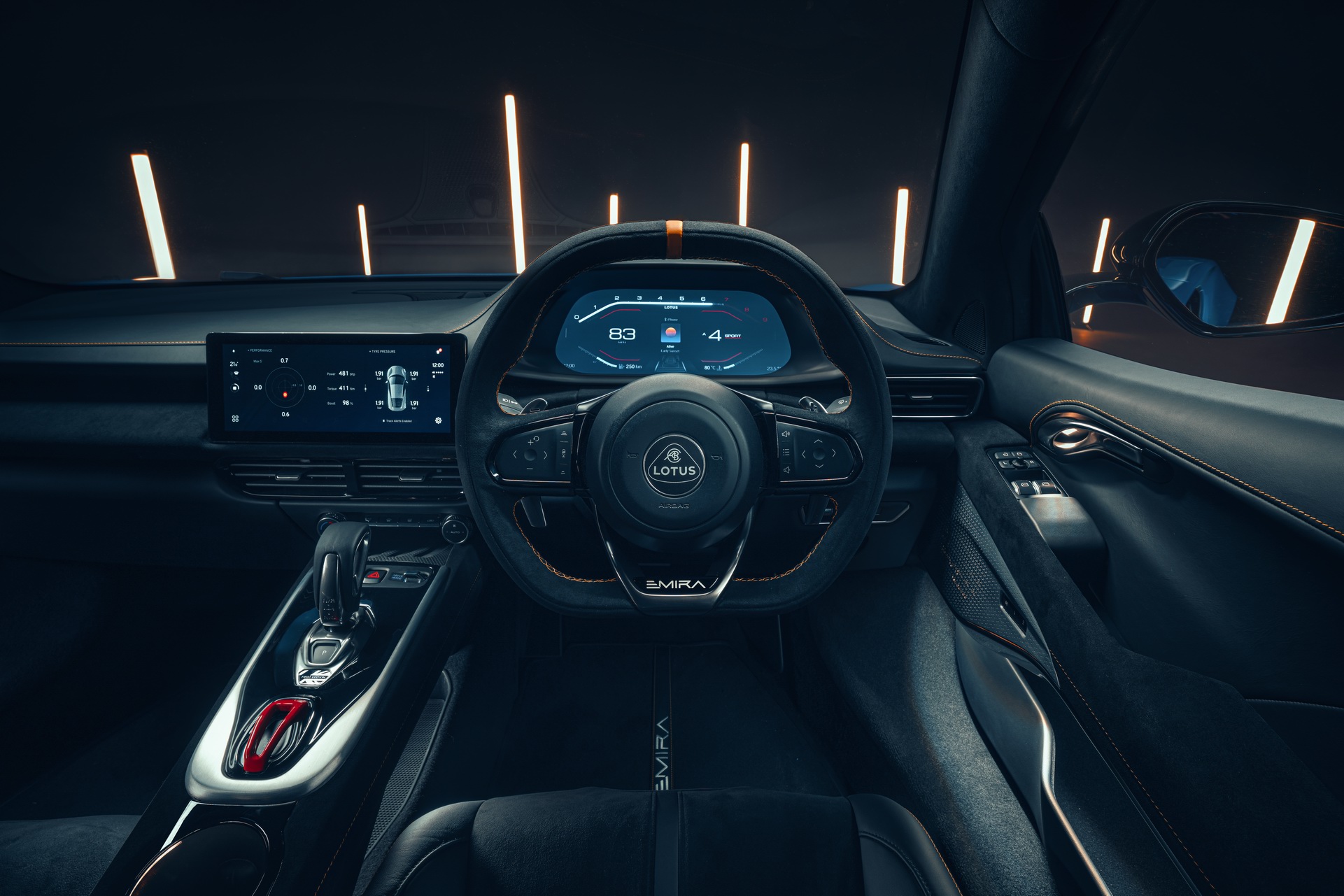 Download 2023 Lotus Emira - Interior, Steering Wheel HD Wallpaper 1921x1281 #104