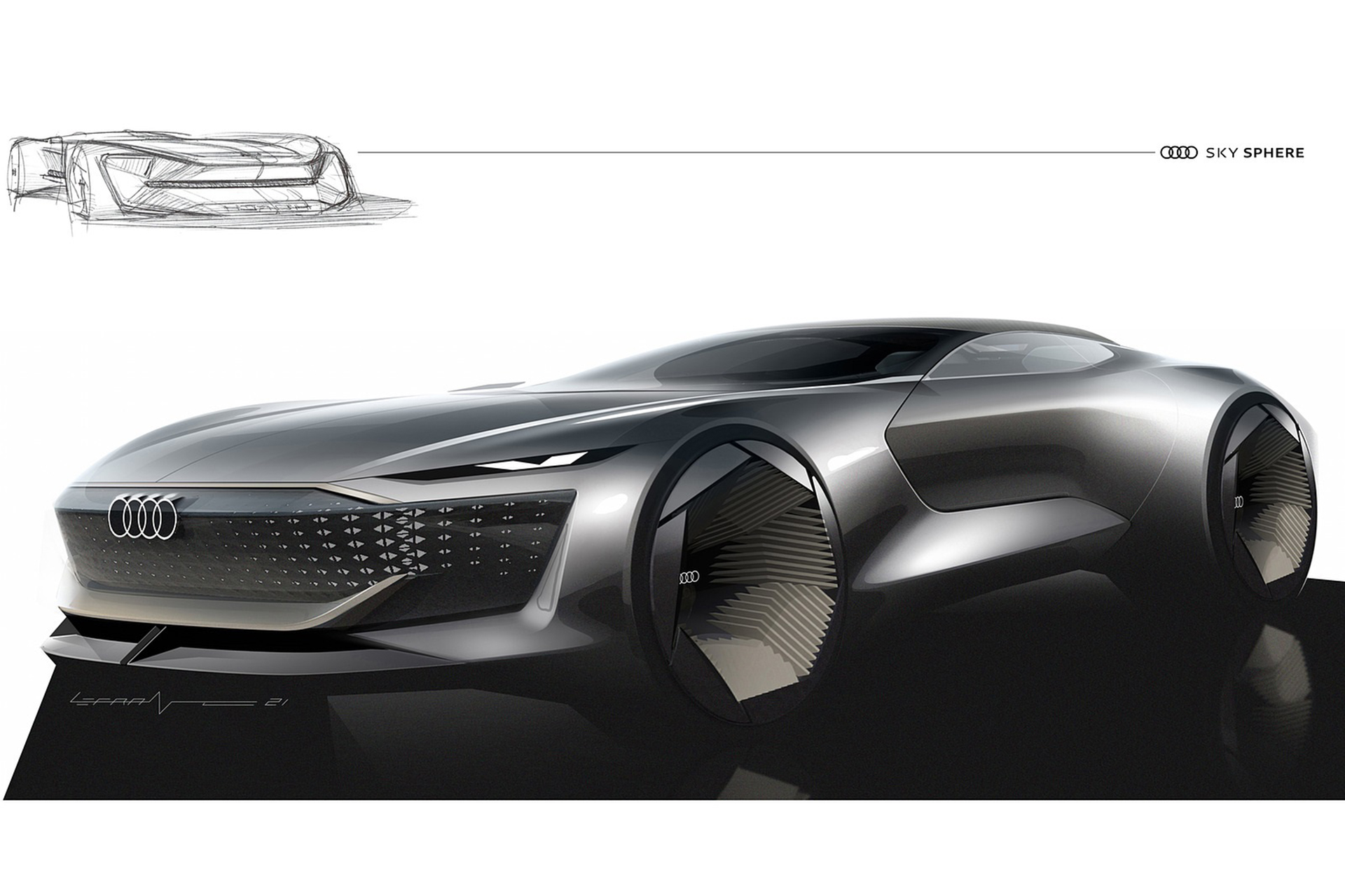 Download 2021 Audi Skysphere Concept - Design Sketch HD Wallpaper 1920x1279 #76