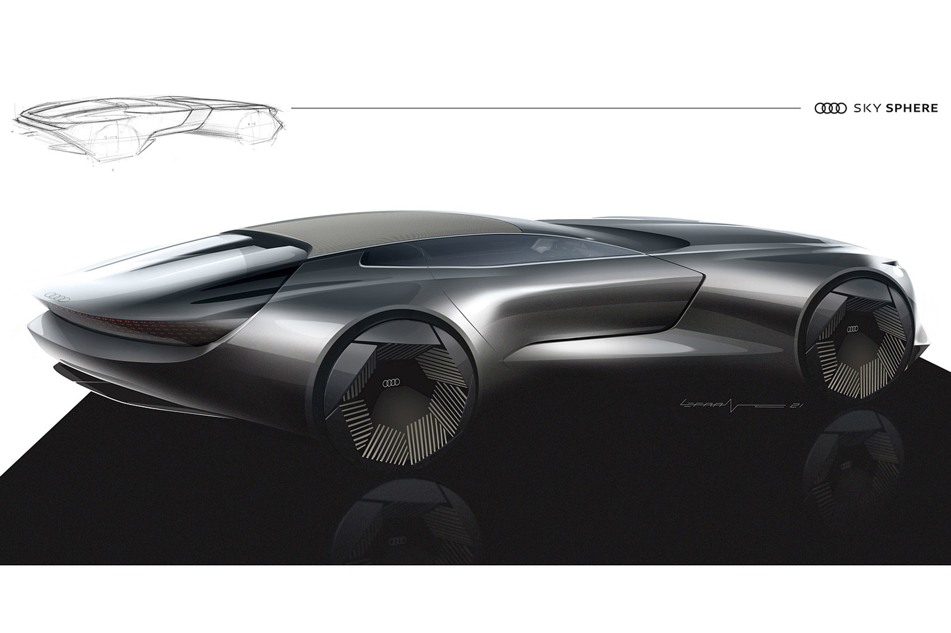 Download 2021 Audi Skysphere Concept - Design Sketch HD Wallpaper 1920x1279 #73
