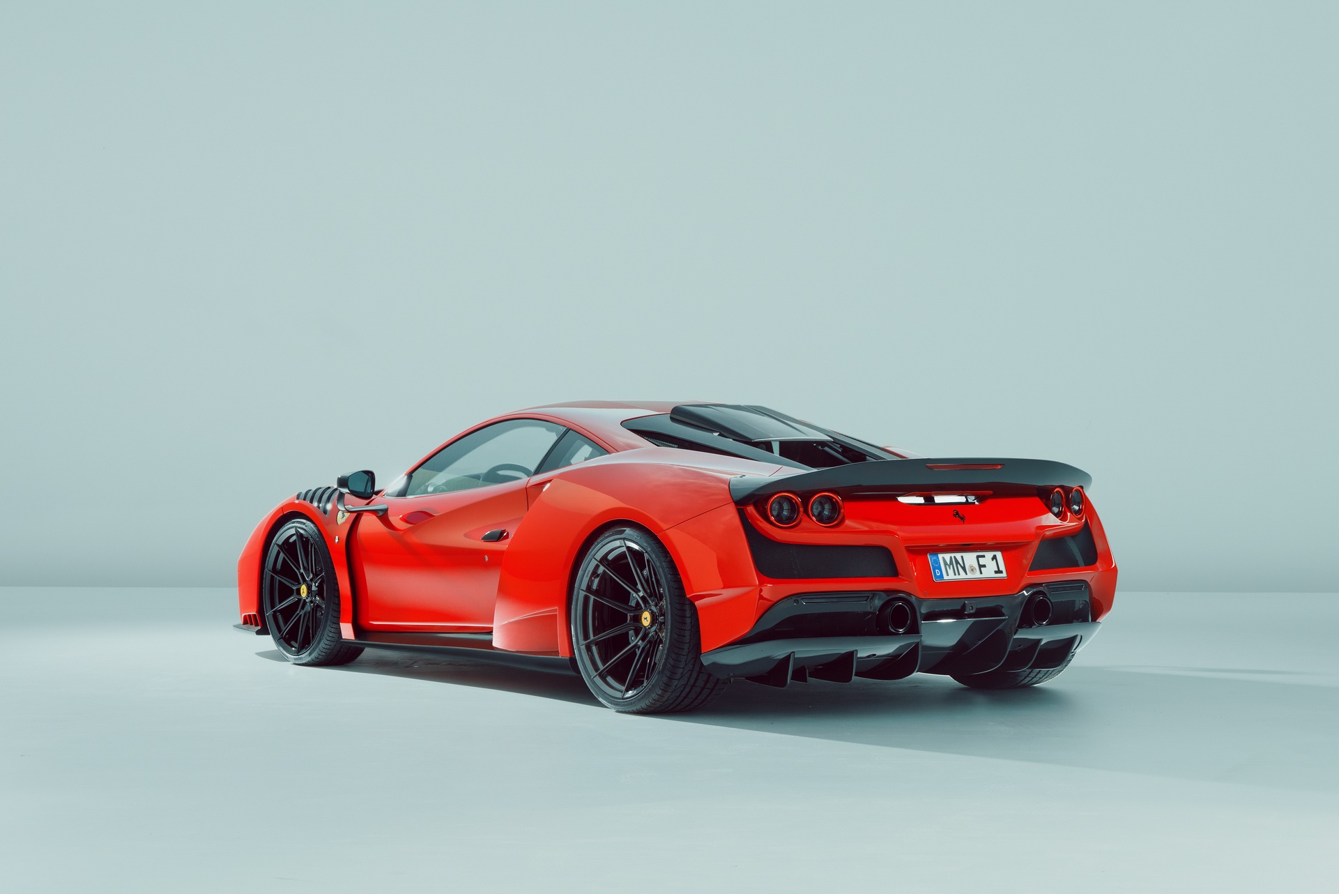 Download 2021 Ferrari F8 Tributo N-Largo by Novitec - Rear Three-Quarter HD Wallpaper 1921x1282 #12