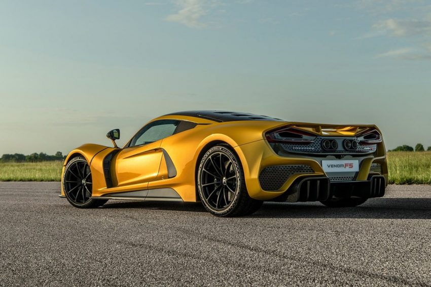 2021 Hennessey Venom F5 Mojave Gold - Rear Three-Quarter Wallpaper 850x567 #2