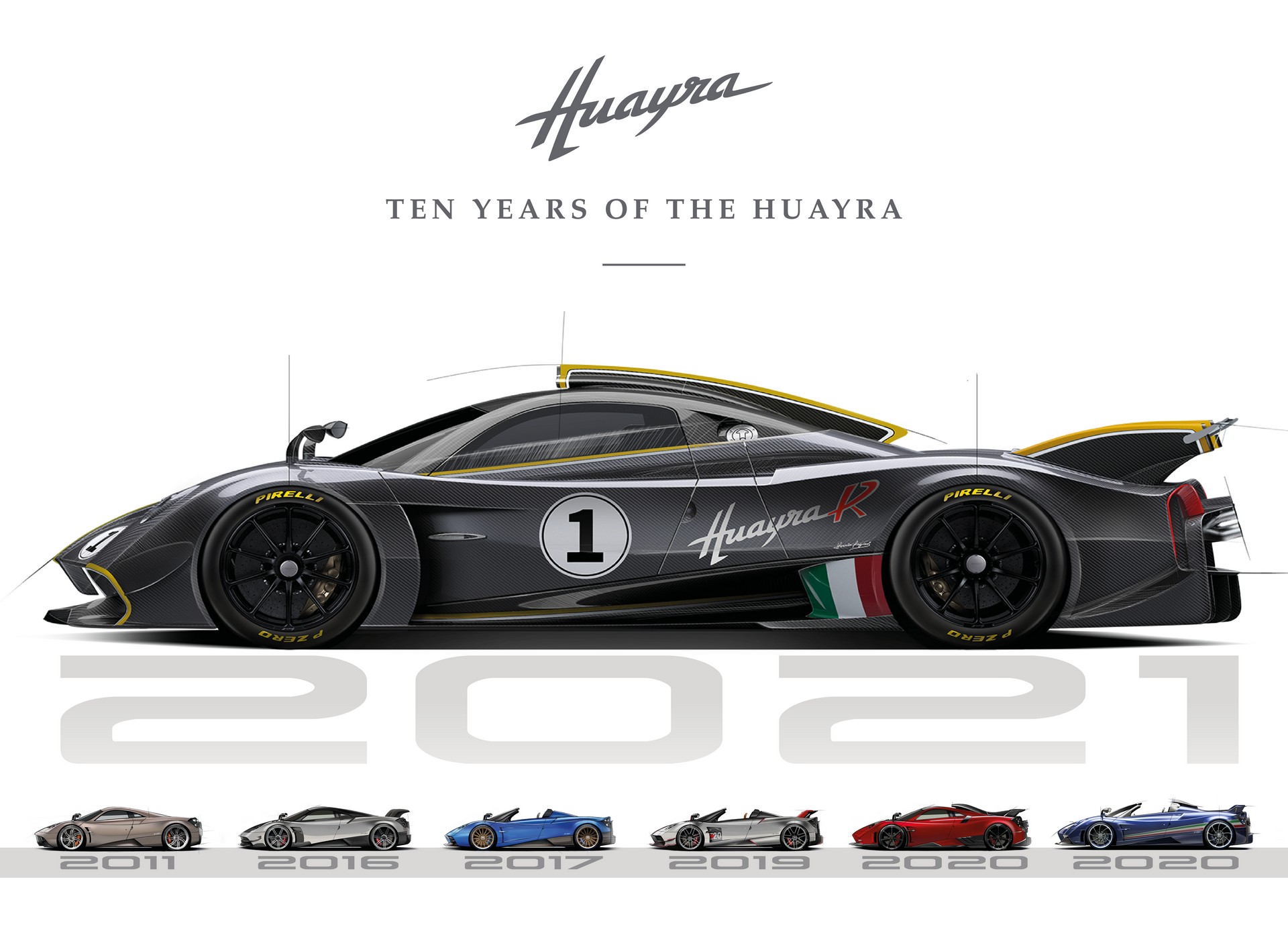 Download 2021 Pagani Huayra BC Pacchetto Tempesta - Design Sketch HD Wallpaper 1920x1391 #10