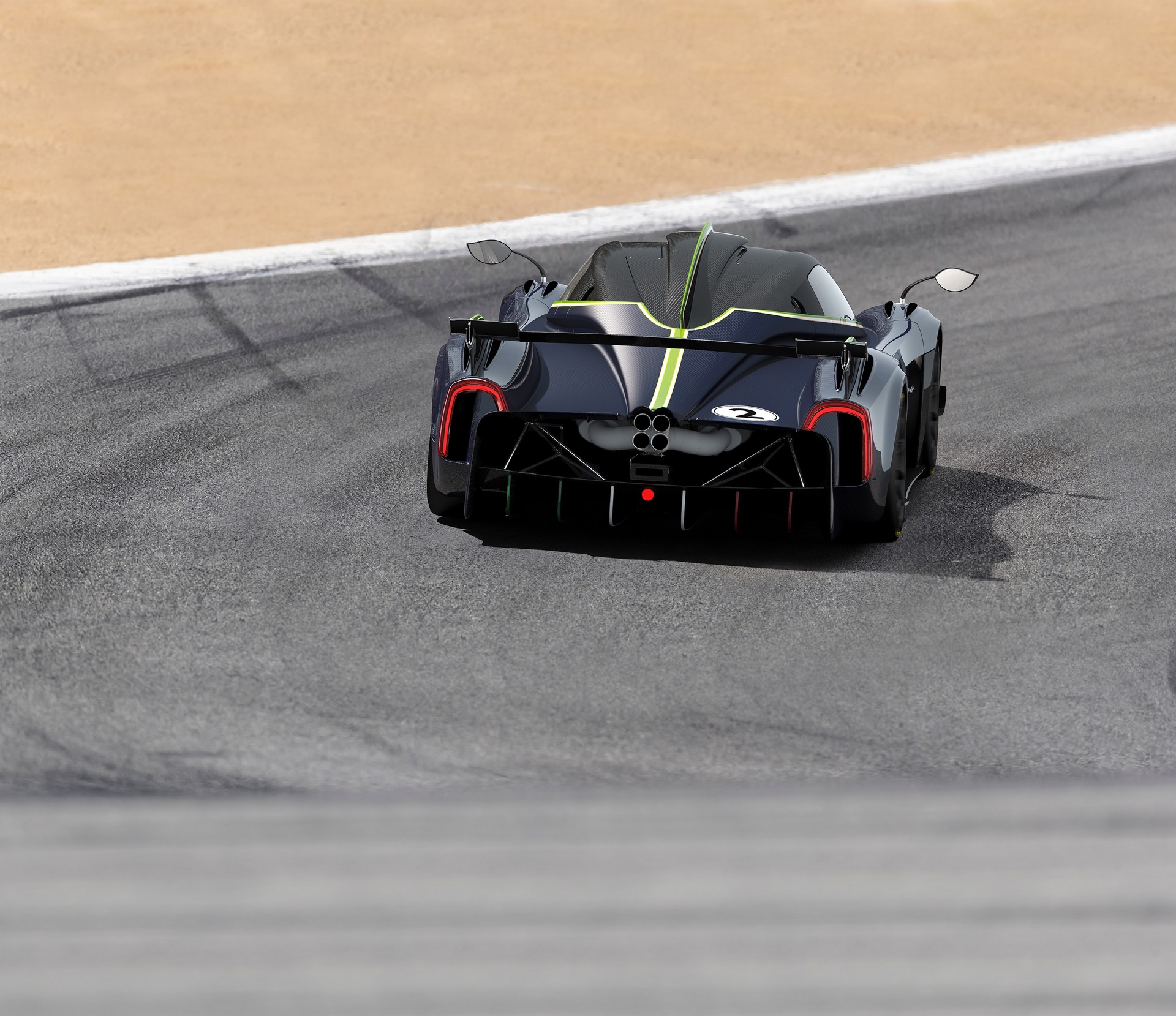 Download 2021 Pagani Huayra BC Pacchetto Tempesta - Rear HD Wallpaper 1920x1659 #5