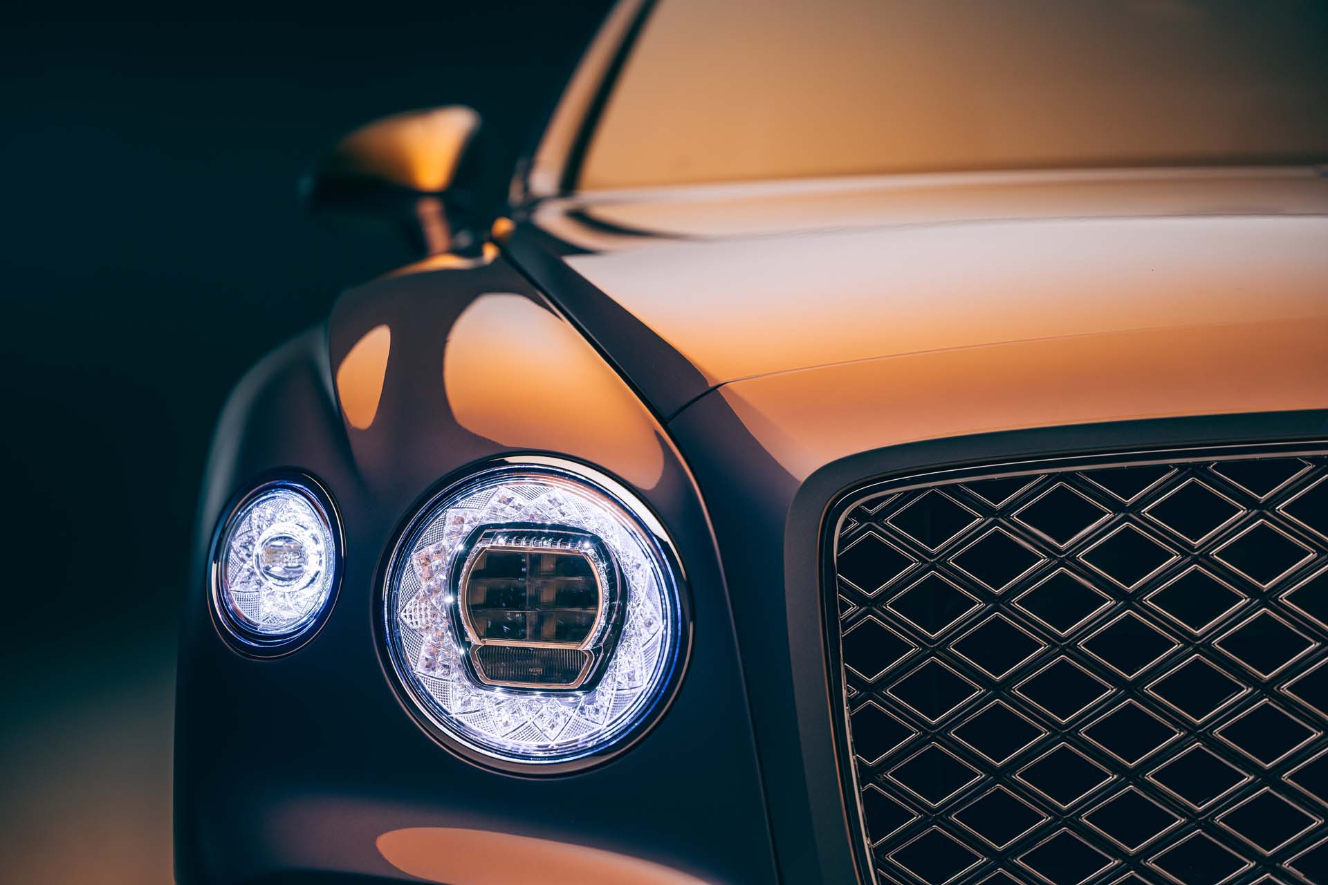 Download 2022 Bentley Flying Spur Mulliner - Headlight HD Wallpaper 1920x1280 #5
