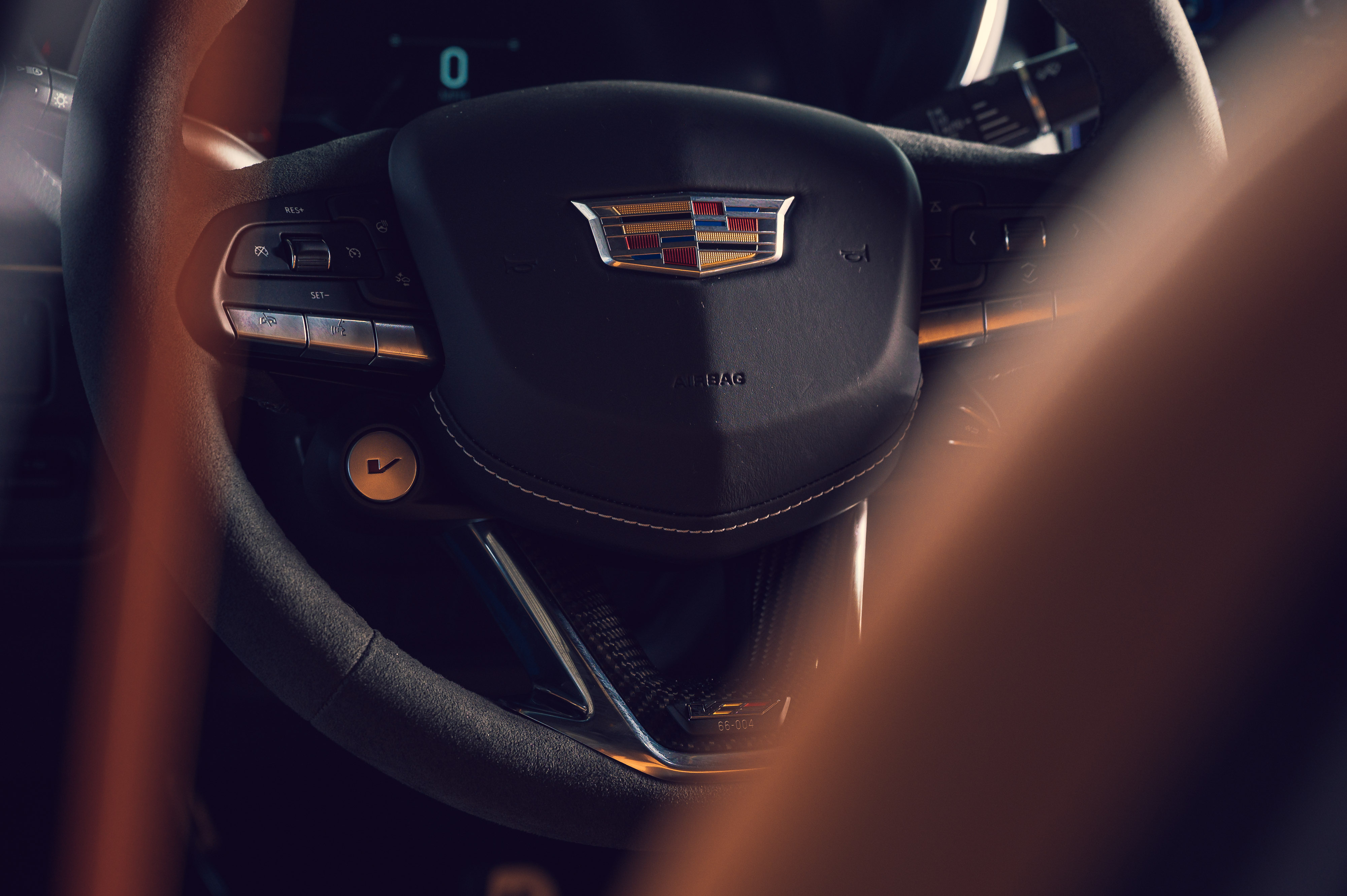 Download 2022 Cadillac CT5-V Blackwing - Interior, Steering Wheel HD Wallpaper 4000x2661 #59