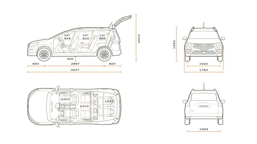 2022 Dacia Jogger Extreme - Dimensions Wallpaper 850x478 #44