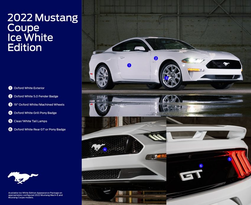 2022 Ford Mustang Ice White Appearance Package - Technical Drawing Wallpaper 850x692 #23