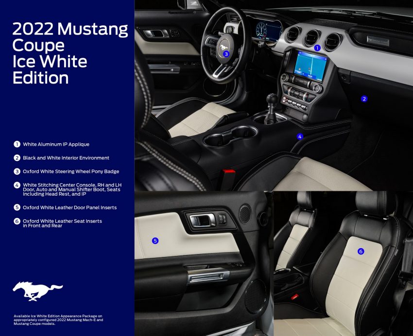 2022 Ford Mustang Ice White Appearance Package - Technical Drawing Wallpaper 850x692 #24