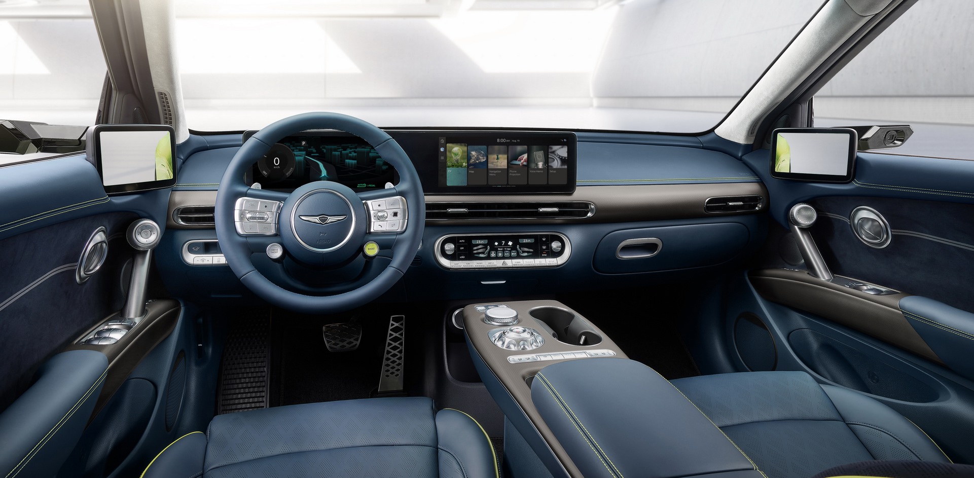 Download 2022 Genesis GV60 - Interior, Cockpit HD Wallpaper 1921x943 #9