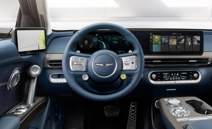2022 Genesis GV60 - Interior, Steering Wheel Wallpaper 850x515 #10