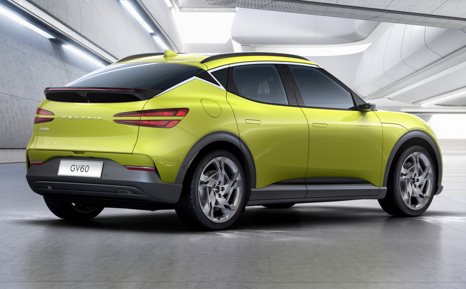 Download 2022 Genesis GV60 - Rear Three-Quarter HD Wallpaper 1921x1193 #5