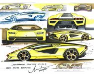 2022 Lamborghini Countach LPI 800-4 - Design Sketch Wallpaper 190x150