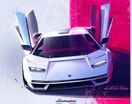2022 Lamborghini Countach LPI 800-4 - Design Sketch Wallpaper 190x150