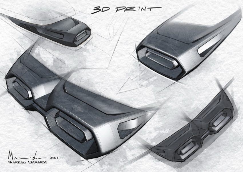 2022 Lamborghini Countach LPI 800-4 - Design Sketch Wallpaper 850x601 #145