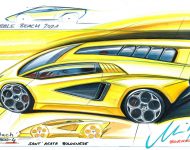 2022 Lamborghini Countach LPI 800-4 - Design Sketch Wallpaper 190x150