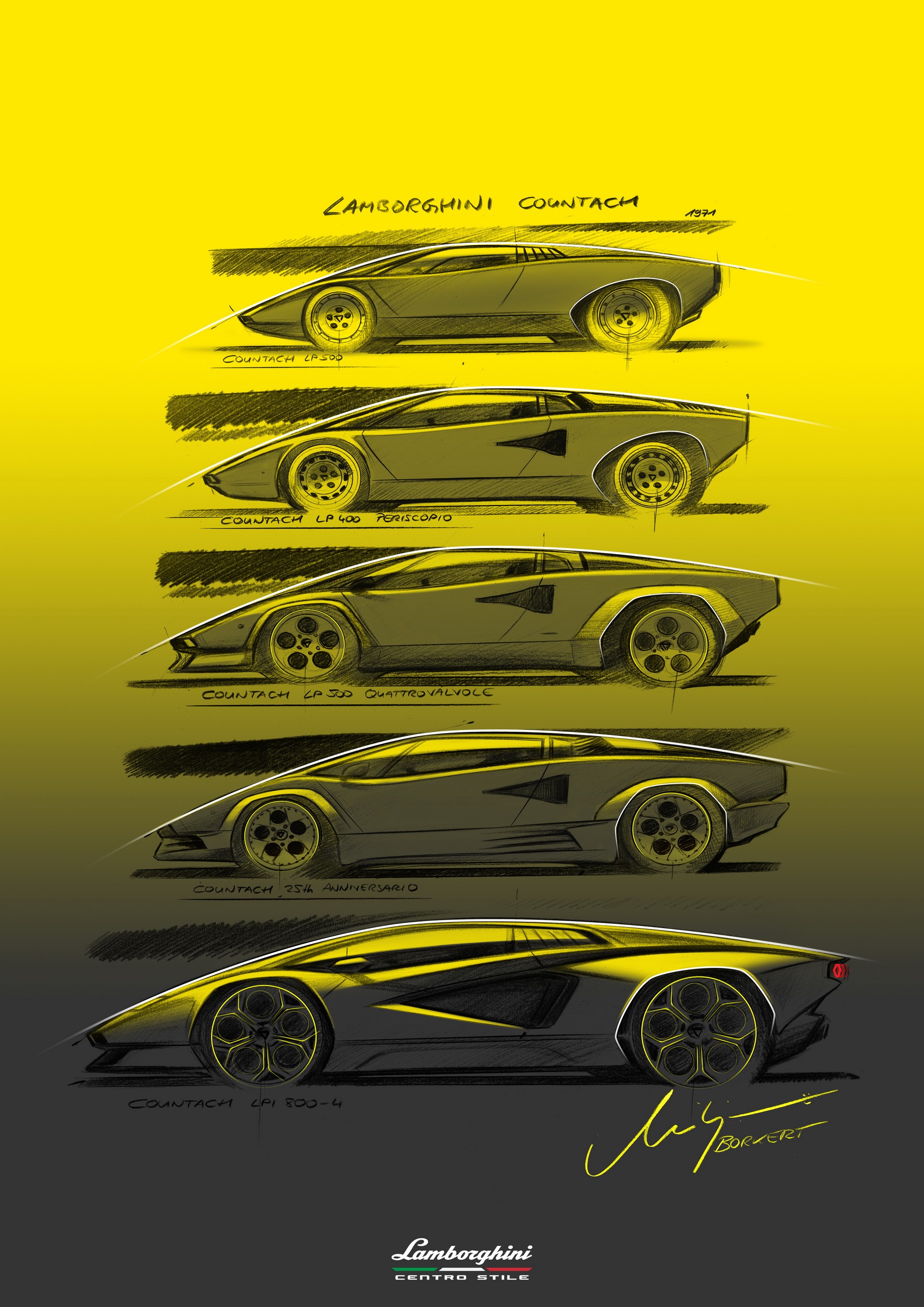 Download 2022 Lamborghini Countach LPI 800-4 - Design Sketch HD Phone Wallpaper 1921x2717 #144