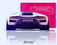 2022 Lamborghini Countach LPI 800-4 - Design Sketch Wallpaper 190x150