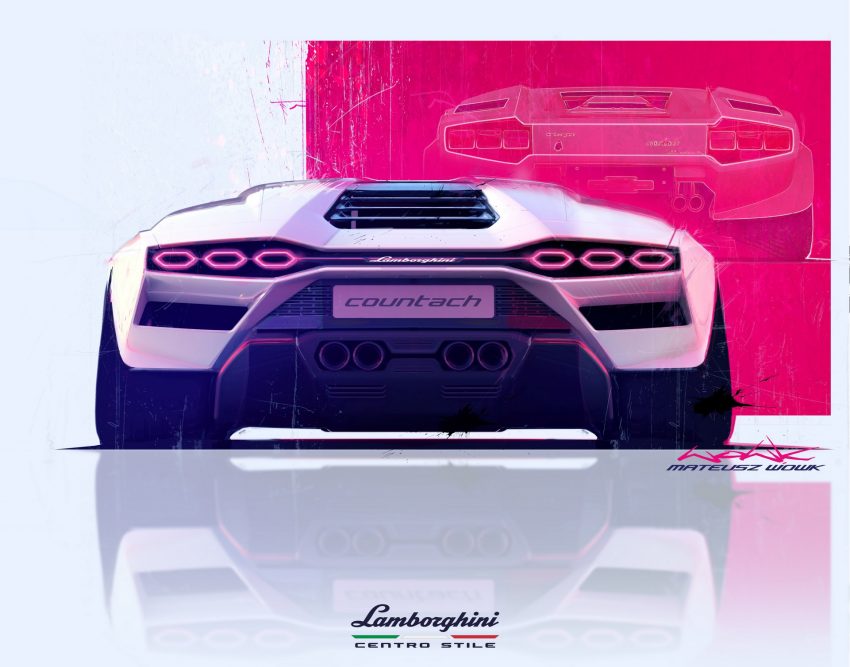 2022 Lamborghini Countach LPI 800-4 - Design Sketch Wallpaper 850x667 #132