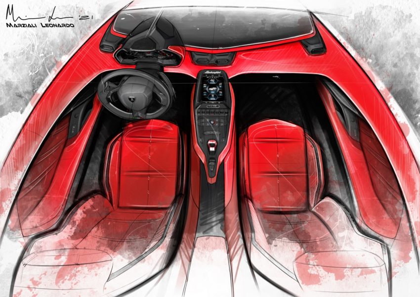 2022 Lamborghini Countach LPI 800-4 - Design Sketch Wallpaper 850x601 #134
