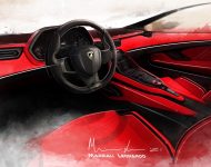 2022 Lamborghini Countach LPI 800-4 - Design Sketch Wallpaper 190x150
