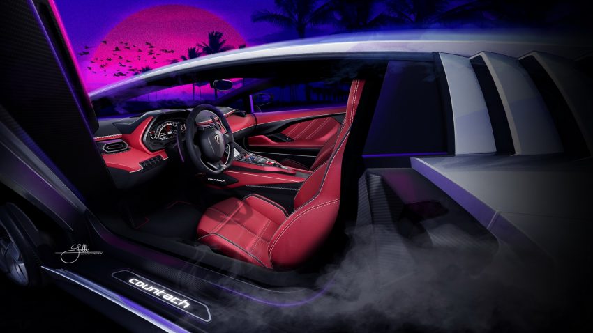 2022 Lamborghini Countach LPI 800-4 - Design Sketch Wallpaper 850x478 #137