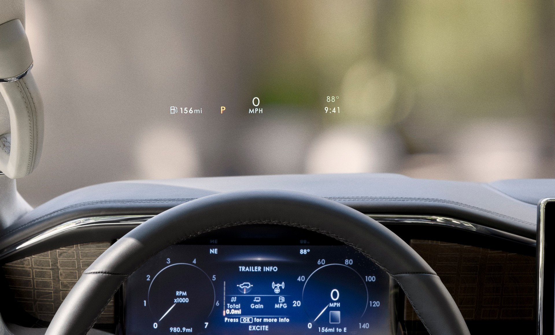 Download 2022 Lincoln Navigator Black Label Central Park - Interior, Head-Up Display HD Wallpaper 1920x1158 #49