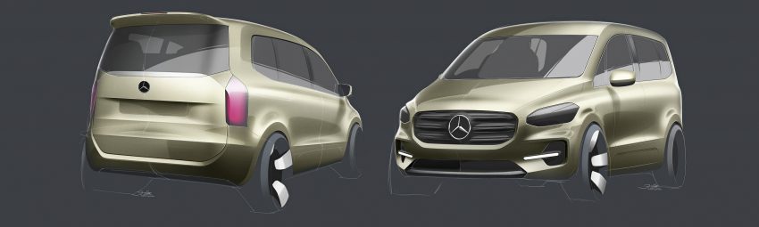 2022 Mercedes-Benz Citan - Design Sketch Wallpaper 850x255 #102