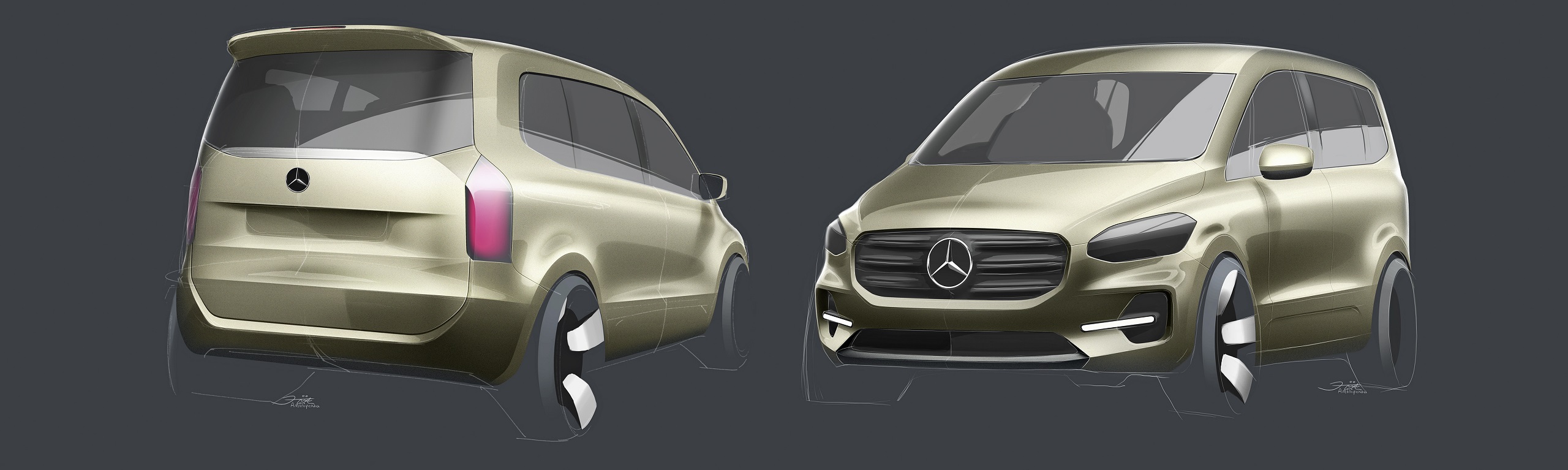 Download 2022 Mercedes-Benz Citan - Design Sketch HD Wallpaper 2560x767 #102