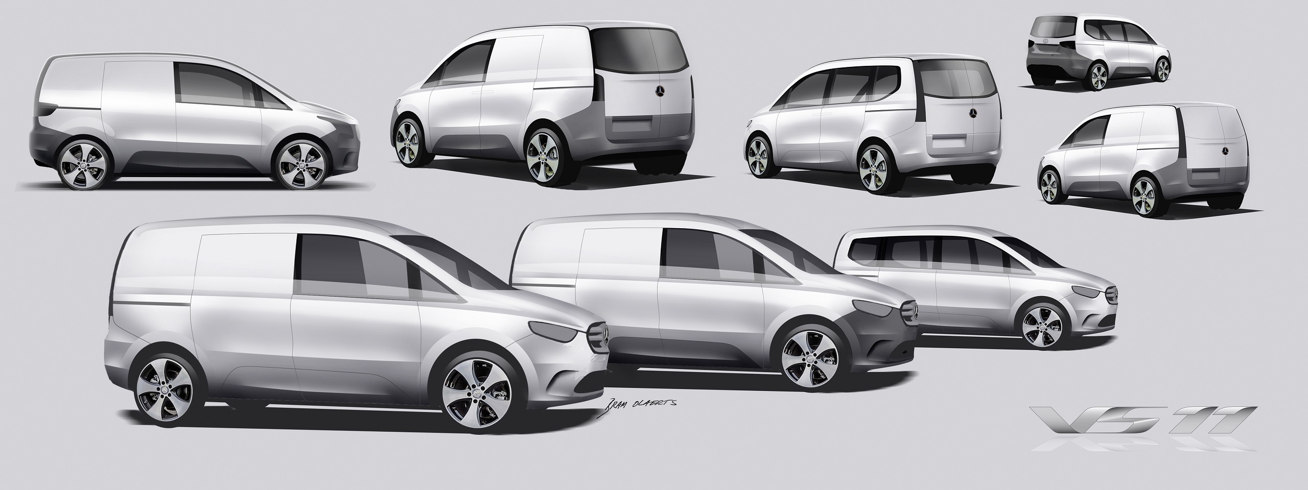 Download 2022 Mercedes-Benz Citan - Design Sketch HD Wallpaper 2560x960 #108