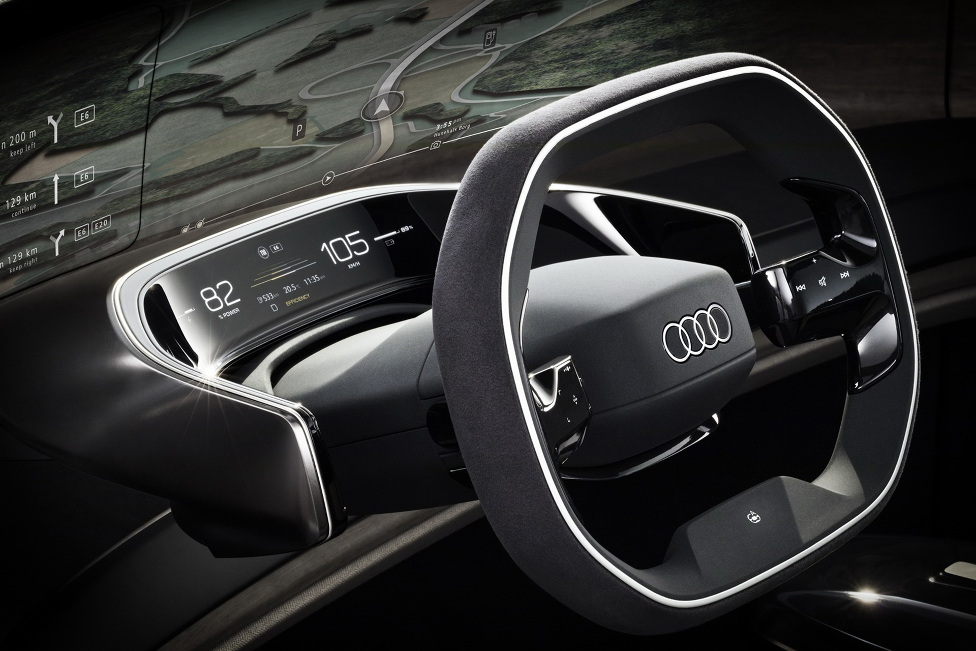 Download 2021 Audi Grandsphere Concept - Interior, Steering Wheel HD Wallpaper 1920x1280 #39