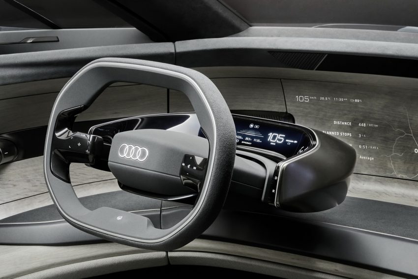 2021 Audi Grandsphere Concept - Interior, Steering Wheel Wallpaper 850x567 #40