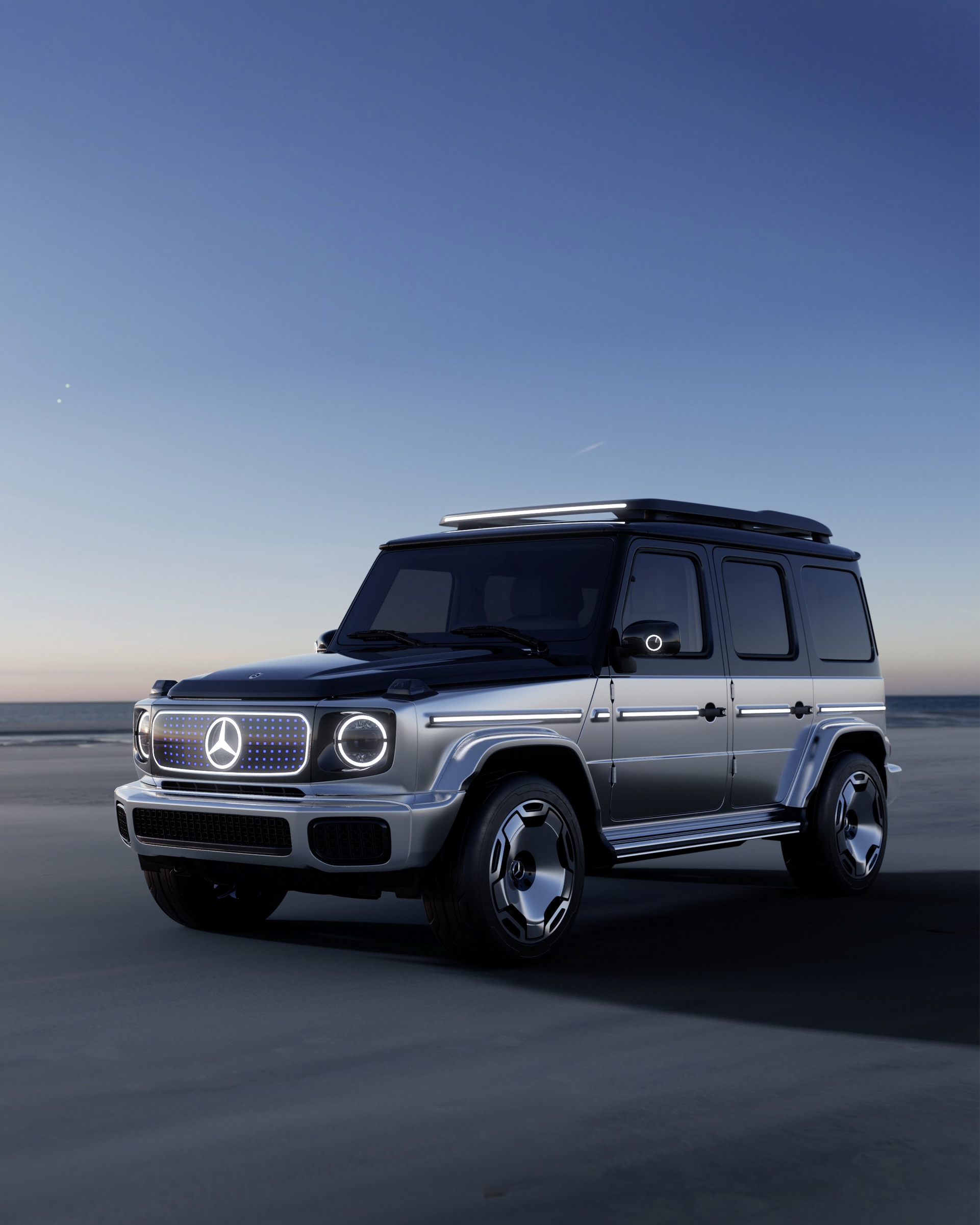 Download 2021 Mercedes-Benz EQG Concept - Front Three-Quarter HD Phone Wallpaper 1921x2401 #5