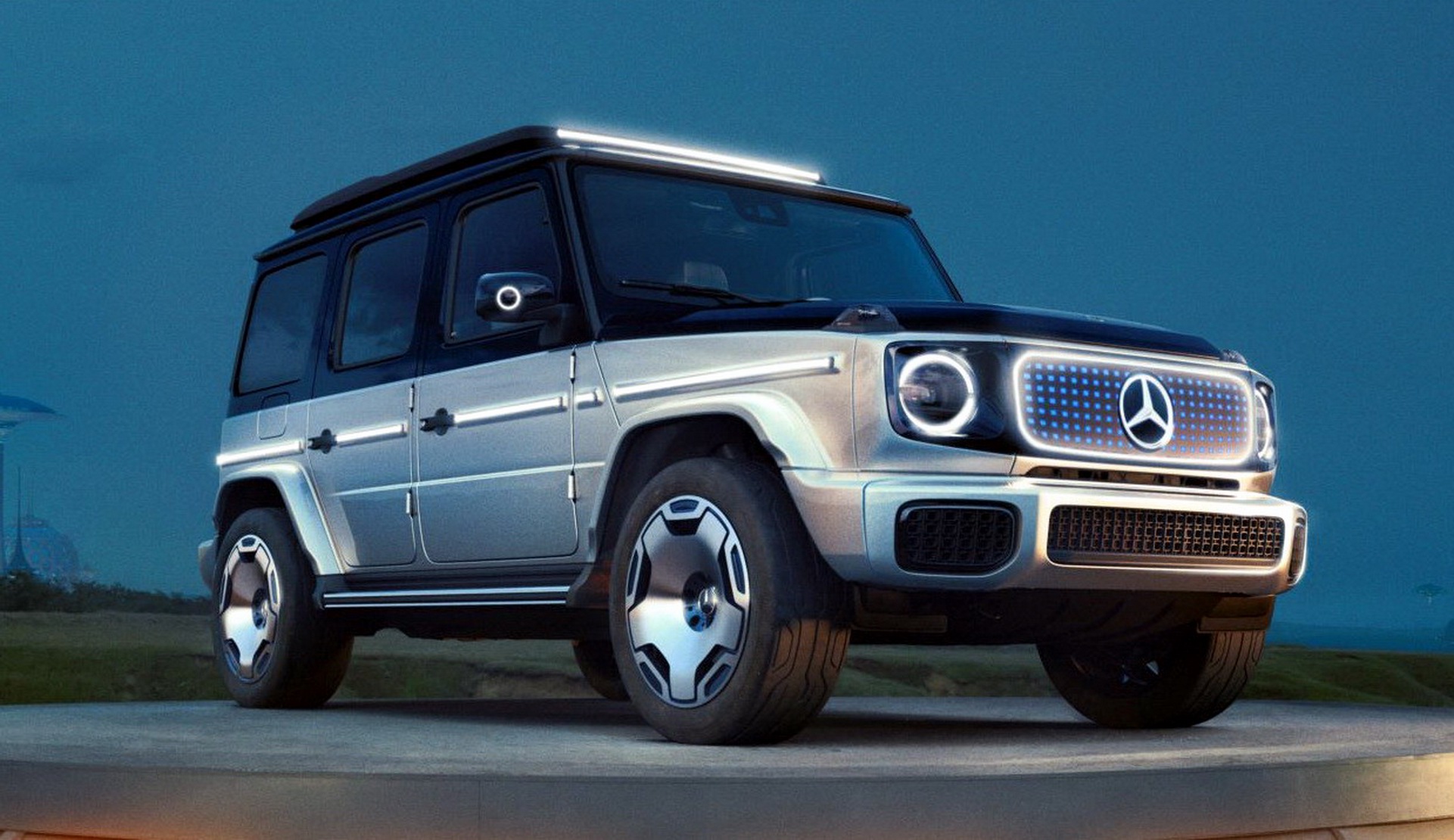 Download 2021 Mercedes-Benz EQG Concept - Front Three-Quarter HD Wallpaper 1921x1110 #11