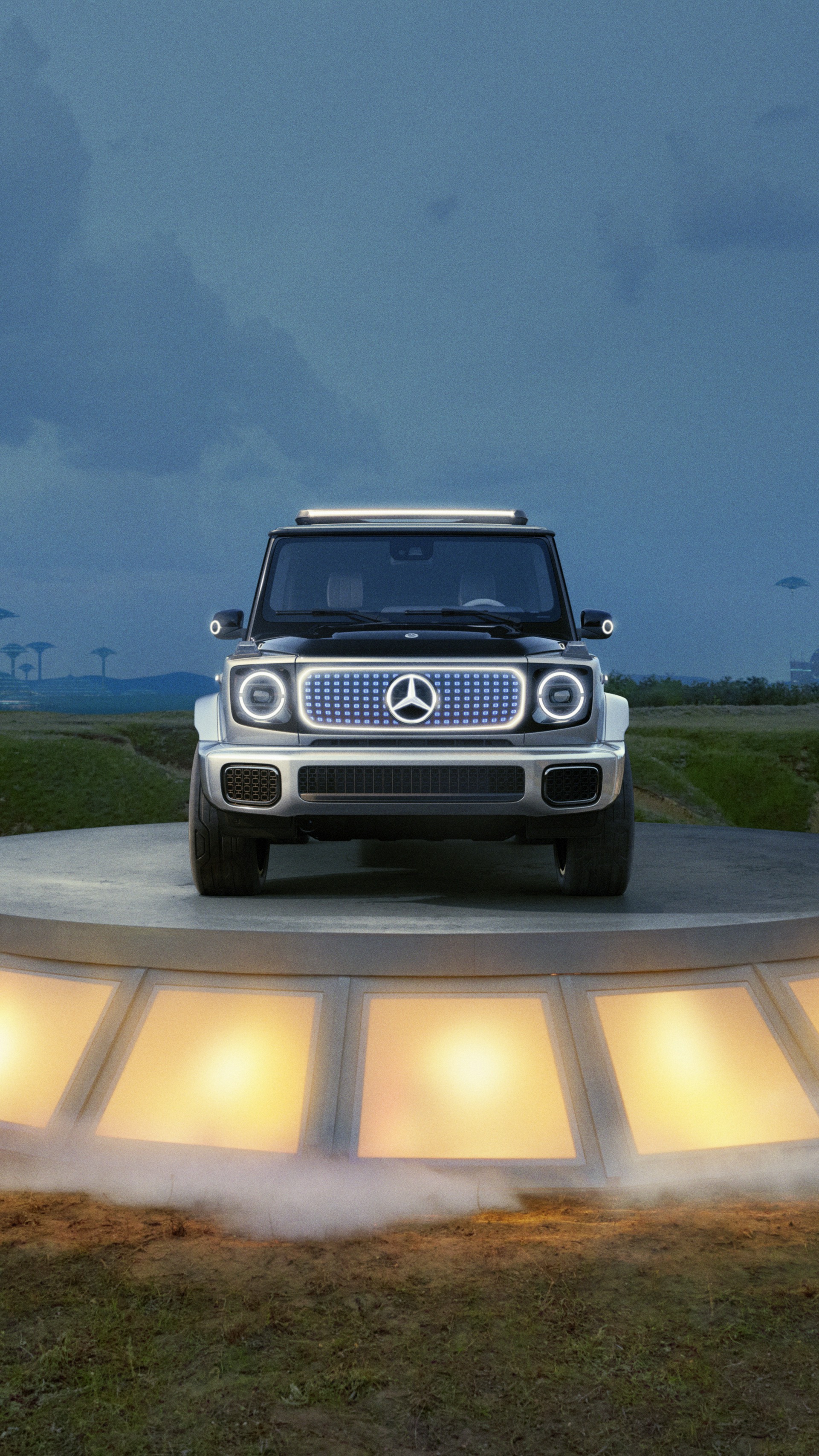 Download 2021 Mercedes-Benz EQG Concept - Front HD Phone Wallpaper 1921x3415 #20