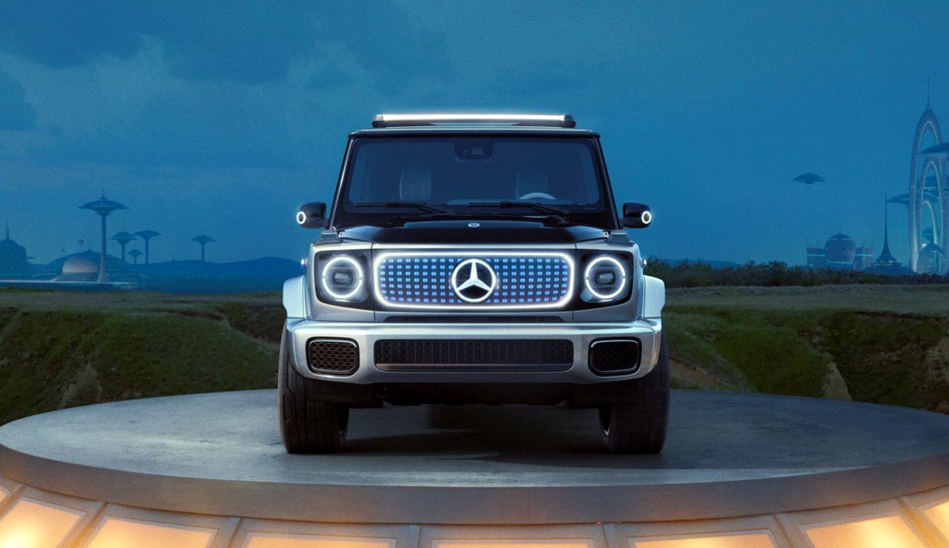 Download 2021 Mercedes-Benz EQG Concept - Front HD Wallpaper 1921x1110 #12