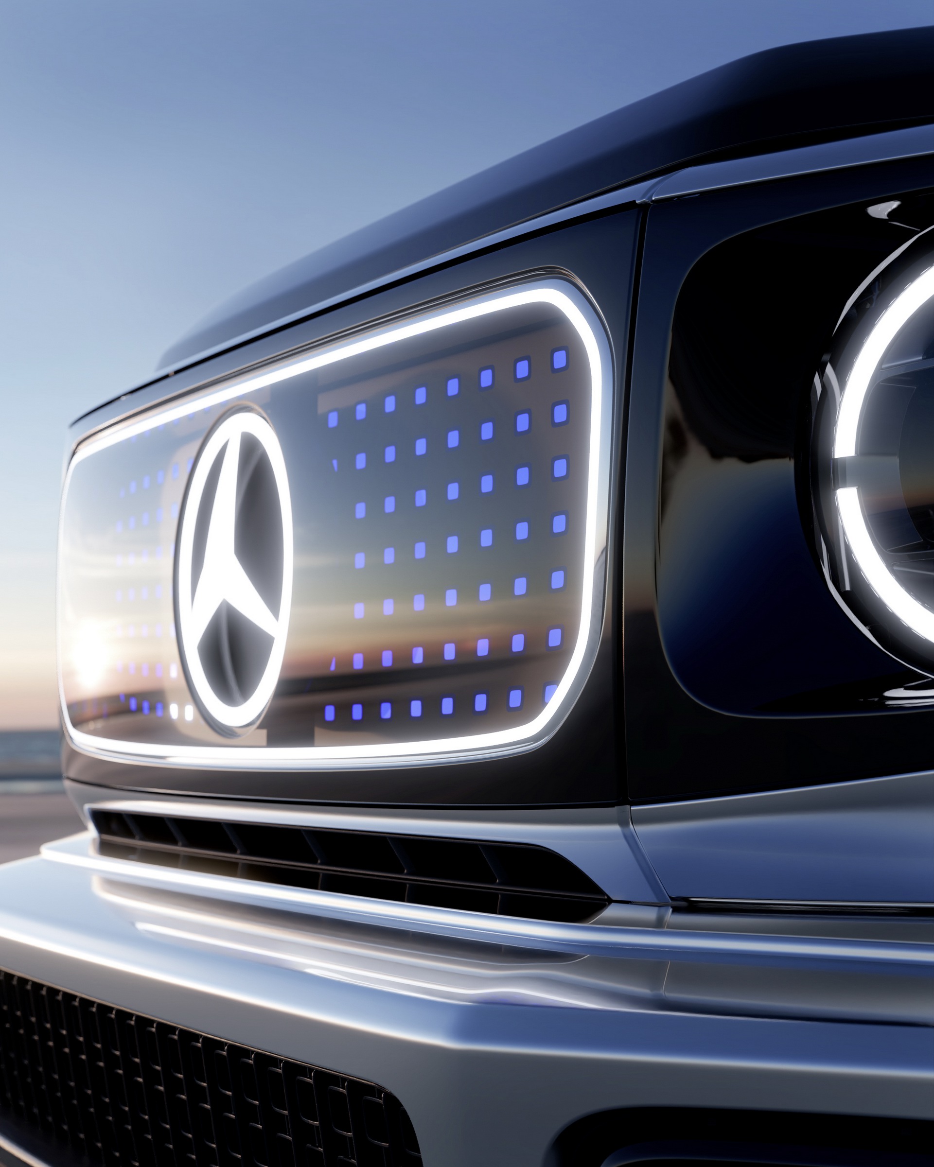 Download 2021 Mercedes-Benz EQG Concept - Grille HD Phone Wallpaper 1921x2401 #35