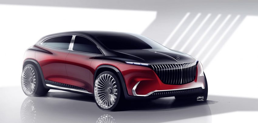 2021 Mercedes-Maybach EQS Concept - Design Sketch Wallpaper 850x406 #24