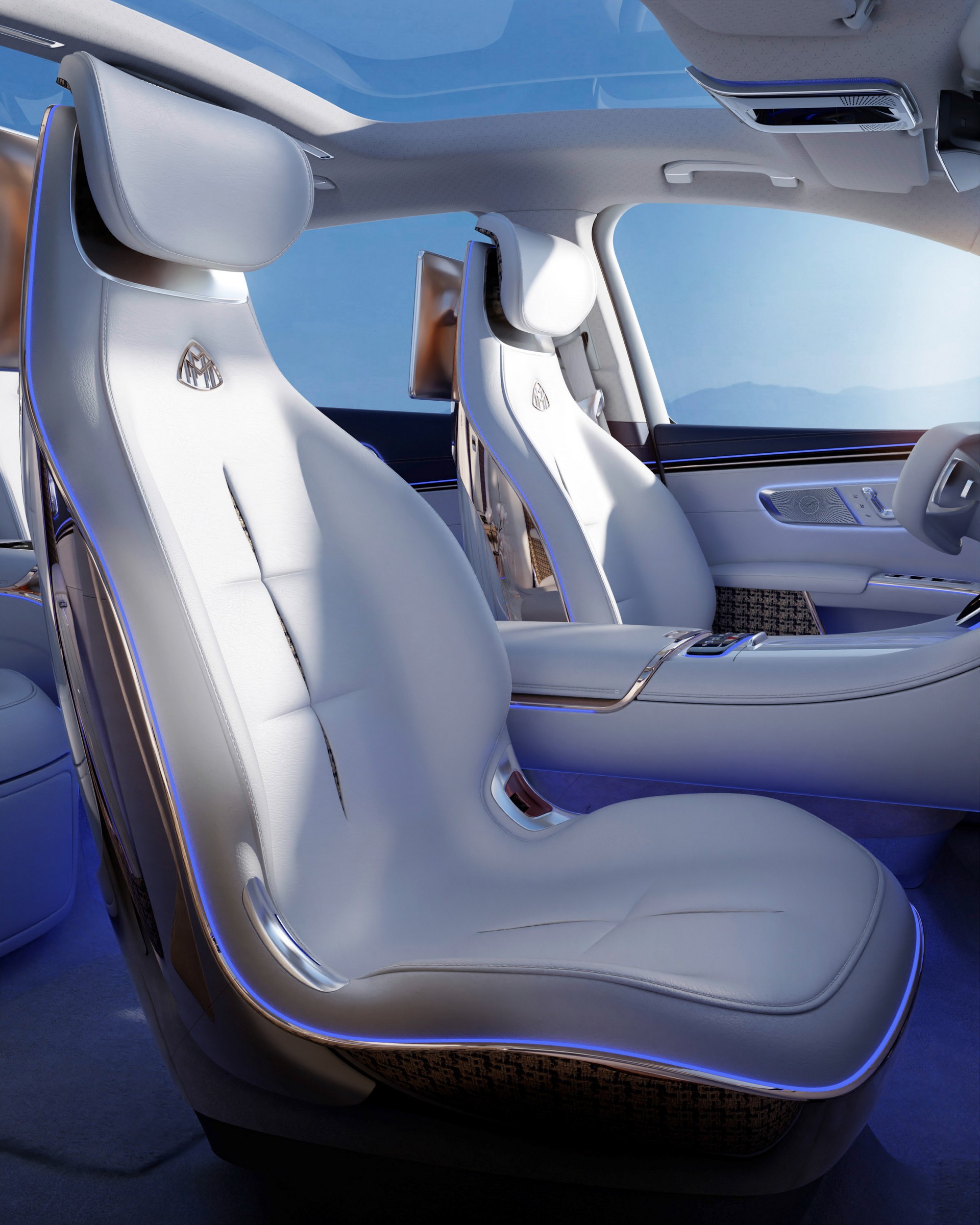 Download 2021 Mercedes-Maybach EQS Concept - Interior, Front Seats HD Phone Wallpaper 1920x2400 #17
