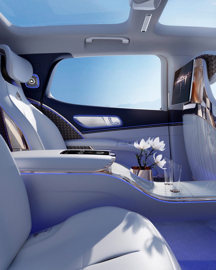 2021 Mercedes-Maybach EQS Concept - Interior, Rear Seats Phone Wallpaper 850x1063 #21