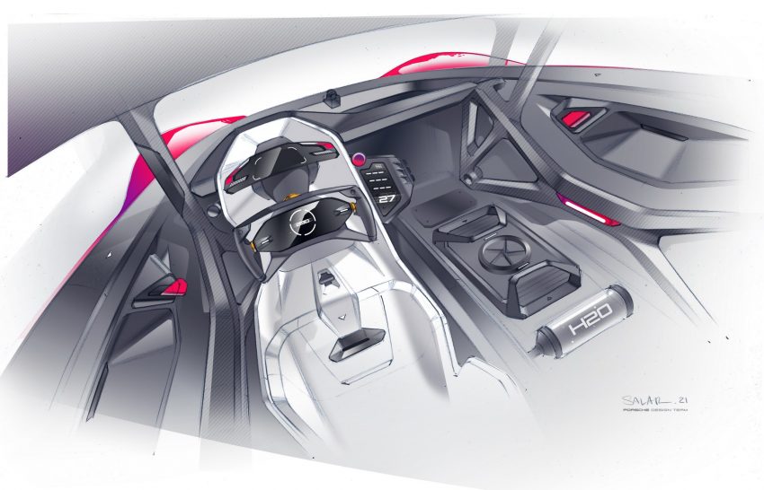 2021 Porsche Mission R Concept - Design Sketch Wallpaper 850x546 #69