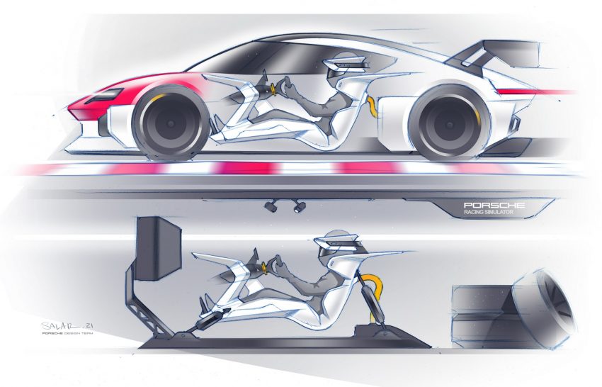 2021 Porsche Mission R Concept - Design Sketch Wallpaper 850x546 #70