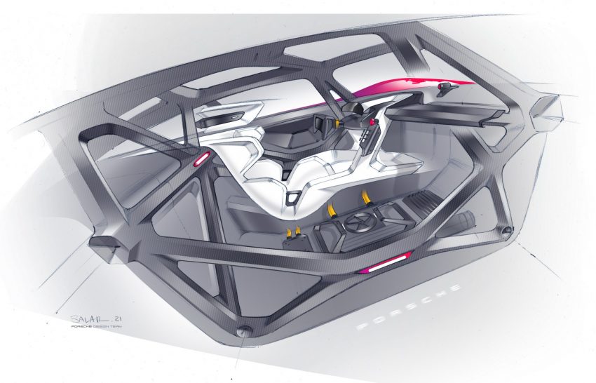 2021 Porsche Mission R Concept - Design Sketch Wallpaper 850x546 #71