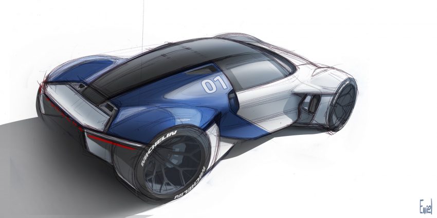 2021 Porsche Mission R Concept - Design Sketch Wallpaper 850x425 #64