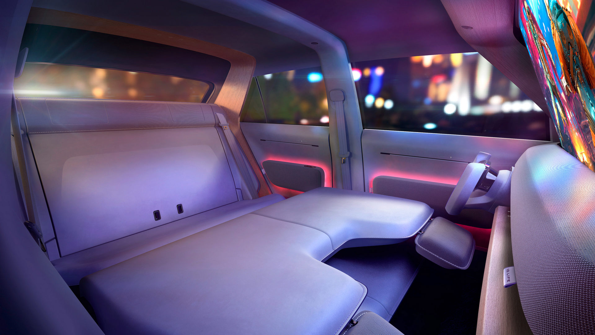 Download 2021 Volkswagen ID.Life Concept - Interior, Rear Seats HD Wallpaper 1920x1080 #14